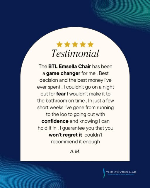 Game changer 🙌

From planning nights around the nearest bathroom… to going out with total confidence again 💃

That’s the impact the BTL Emsella Chair can have.
Real results. Real confidence. Real quality of life back.

If you’ve been putting up with it - don’t! This could be the best decision you make.

Call us on (0504) 26090 to learn more 📲

#BTLEmsellaChair #WomensHealth  #Confidence #PhysioLab #Thurles