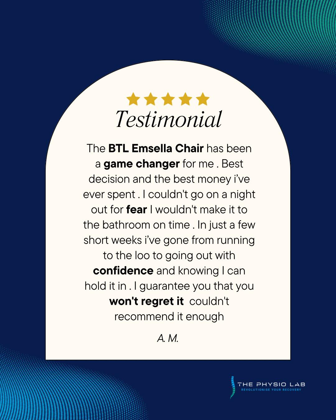 Game changer 🙌

From planning nights around the nearest bathroom… to going out with total confidence again 💃

That’s the impact the BTL Emsella Chair can have.
Real results. Real confidence. Real quality of life back.

If you’ve been putting up with it - don’t! This could be the best decision you make.

Call us on (0504) 26090 to learn more 📲

#BTLEmsellaChair #WomensHealth  #Confidence #PhysioLab #Thurles