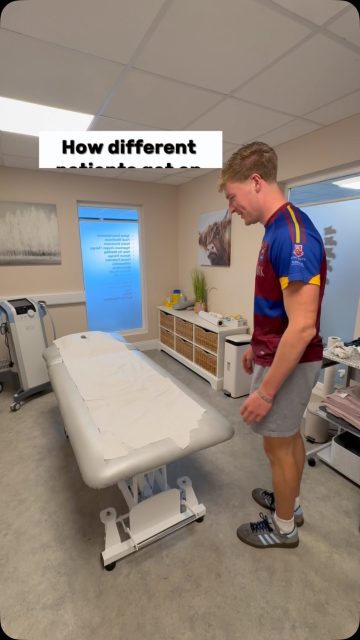 The hardest part of the appointment? Deciding how to get on the bed 😅 #thephysiolab #thurles #tipperary #physiocare #relatable