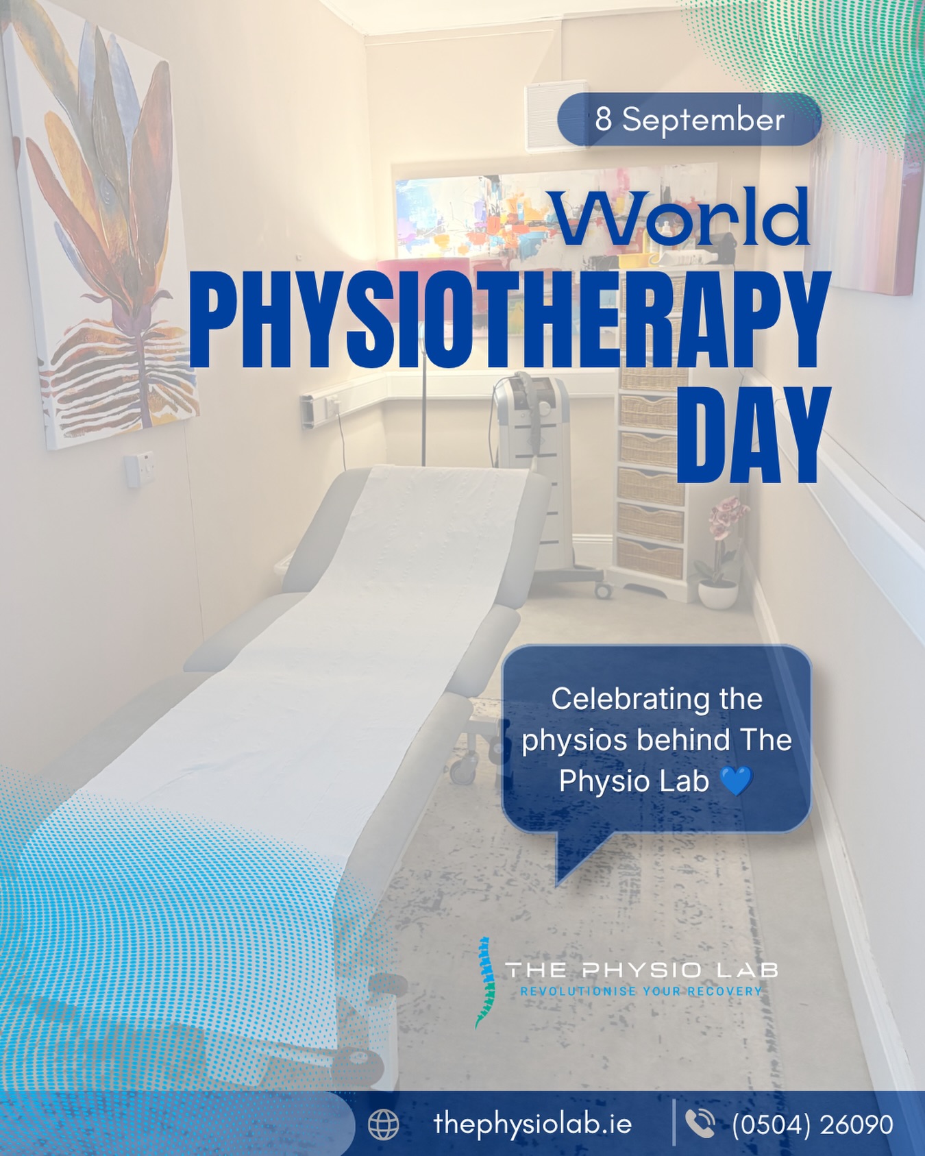World Physiotherapy Day 💙

Today we’re celebrating the physios behind The Physio Lab and the work they do every day helping our patients recover, move better and get back to doing what they love.

A little appreciation for our brilliant team today 🙌 #thephysiolab #worldphysiotherapyday #thurles #tipperary #physiotherapists